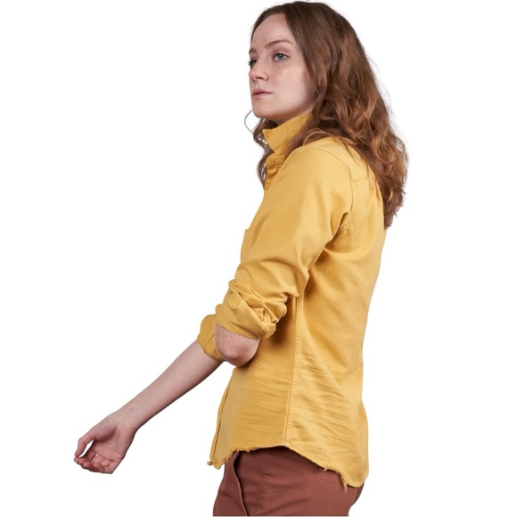 Frank & Eileen Barry Gold Organic Cotton Classic Button Up Shirt Women’s Small - Picture 5 of 14